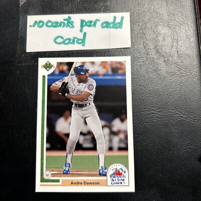 C35a upper deck final edition 1991 #98F Andre Dawson Chicago Cubs All-Star