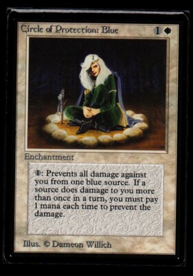 MRM ENGLISH Circle of Protection: Blue NM MTG magic BETA