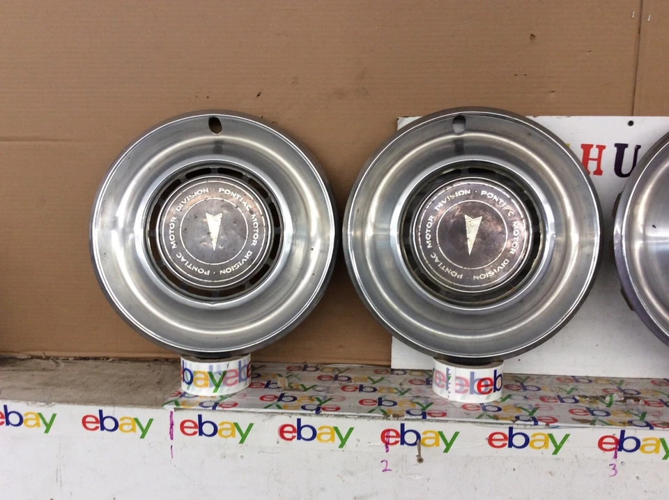 Комплект из 4 колпаков колес 75 76 1975 1976 Pontiac firebird Catalina Bonneville 15 дюймов - Изображение 2 из 4