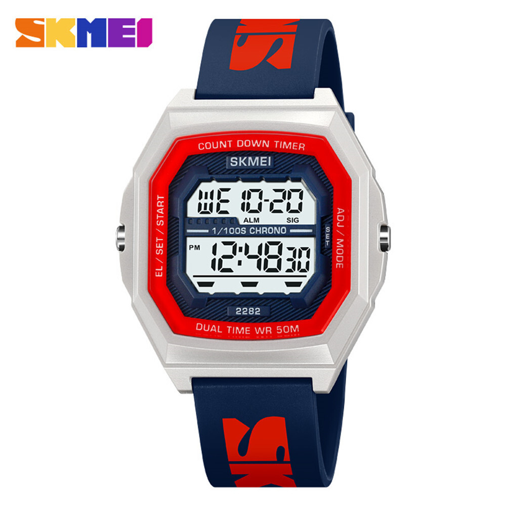 SKMEI Men Sport Watch Student Outdoor Electronic Watch Digital Alarm  Wristwatch