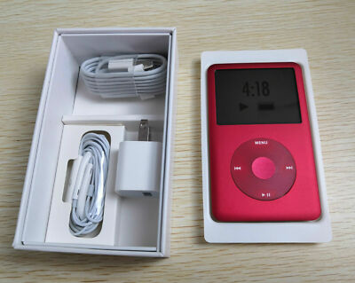 NEW Apple iPod Classic 7th Gen RED 1TB SSD Flash Custom - 3000mAh