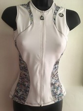 New De Soto NWT Womens xS Riviera Tri Top Triathlon white print Rare color