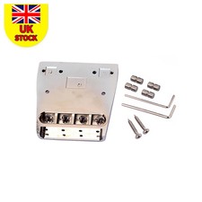 Replace Alloy Chrome Square Shape Bass Bridge For 4 String Rickenbacker Guitar D