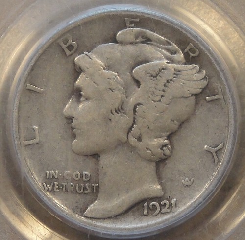 1921 Mercury Dime PCGS Certified F15
