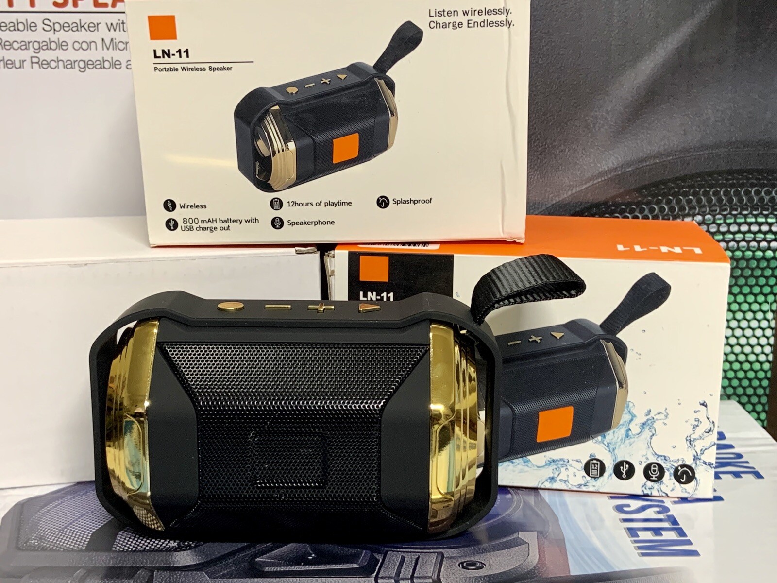 Bluetooth Speaker Ln-11 Rechargeable Wireless FM USB Portable-image