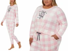 Jane and Bleecker Ladies' Fleece Pajama Set Pink Small, XL - NWT