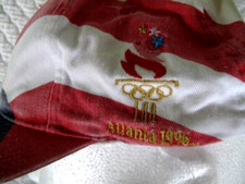 Vintage Atlanta 1996 Olympic Games Collection USA Flag Snapback Hat Cap Hanes