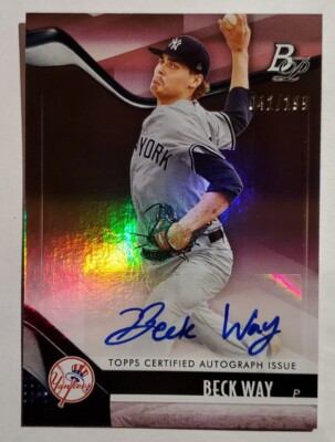 2021 Bowman Platinum Top Prospects Auto Beck Way #TOP-18 Auto 042/199 Royals