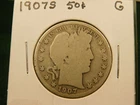 1907 S    Barber Half Dollar  Item # 8489