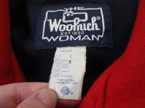 Vintage Woolrich Jacket Women L 80s Snowflake Wool Barn Coat Work Outdoor Heavy - Picture 6 of 9