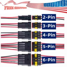 2/3/4/6-Pin Way Car Male Female Electrical 18AWG Wire Connector Plug Waterproof