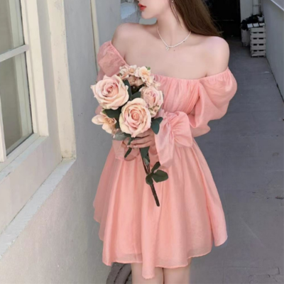 Pink Sweet Princess Dress Women Casual Korean Slim Fairy Dress Backless Dress | eBay Pink Sweet Princess Dress Women Casual Korean Slim Fairy Dress Backless Dress | eBay