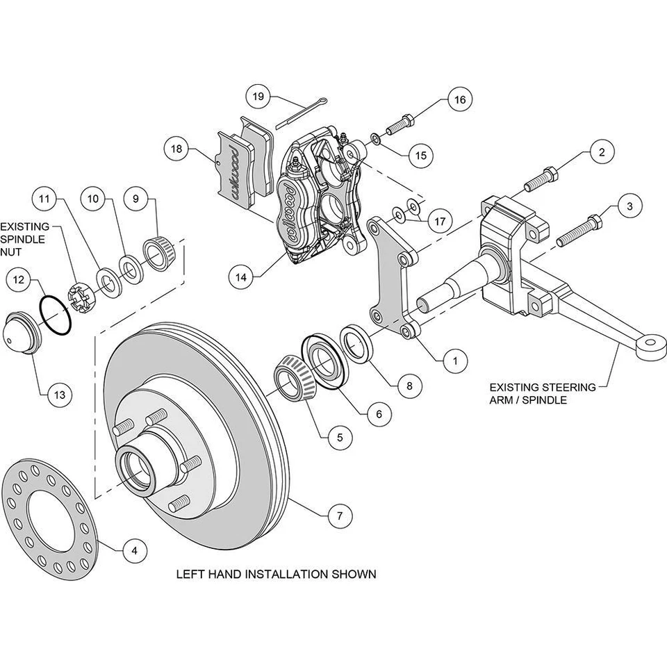 Wilwood 140-12321 FDL 11.88 Inch Front Disc Brake Kit, 1941-56 Fits Buick - Изображение 3 из 4