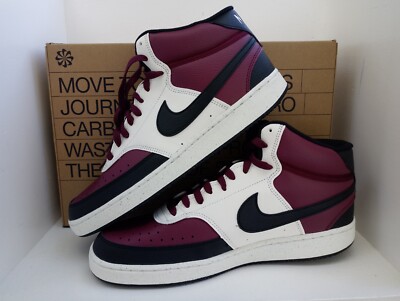 Nike Sneakers Men’s Size 9.5 Dark Beetroot Black White Court Vision Mid Athletic Size 9.5 - Nike Court Vision Next Nature Mid Dark Beetroot  main image 4