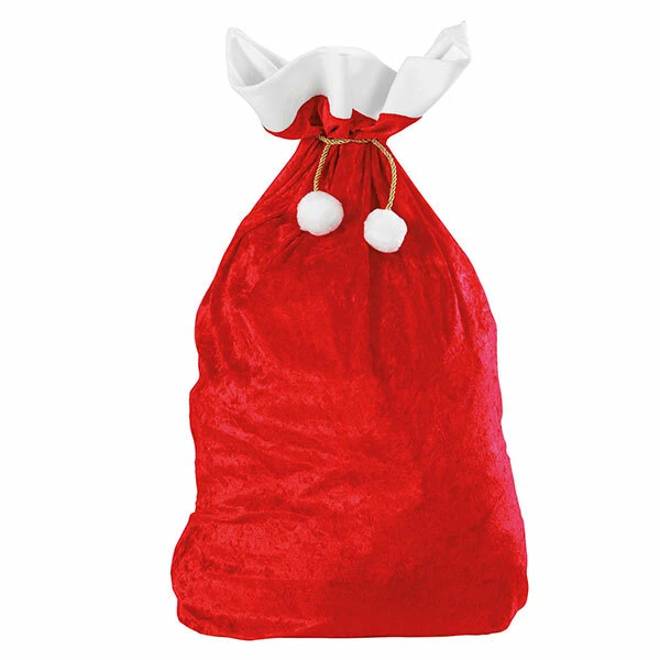 WIDMANN Sack aus Samt 60x100 cm Weihnachtsmann Santa Weihnachten Geschenkesack Nikolaus