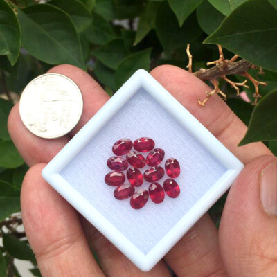 6x4mm Oval 1Piece Natural Red Mozambique Ruby Loose Gemstone AAA Grade 