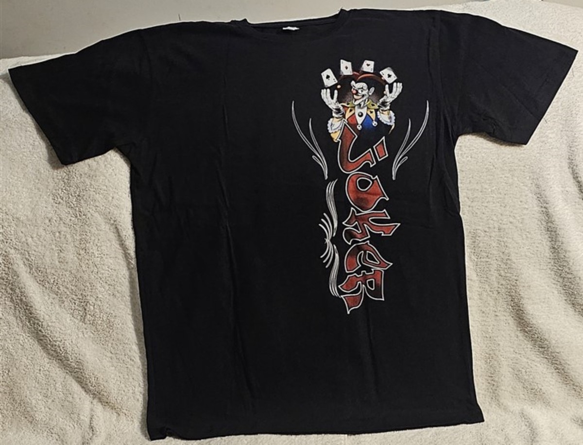 CHOCOOLATE★Retro Poker Card Loose Cotton T-Shirt CE3 JOKER CARD ACES SPADE DICE EIGHT BALL GAMBLE CLOWN THE GAME