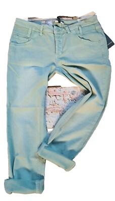 Street One Damen Jeans Stretch Hose 7/8 Hose Chrissi Mint Grün (0744) NEU