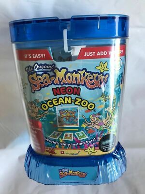 Amazing Live Sea Monkeys Ocean Zoo Marine Aquarium NEON Blue 23232 