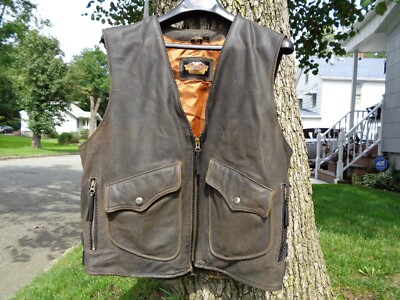 HARLEY DAVIDSON BILLINGS LEATHER VEST LARGE