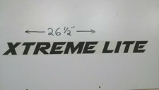 4 PC XTREME LITE  RV CAMPER TOY HAULER TEARDROP TRAILER  DECAL 26X2.5 BLACK 