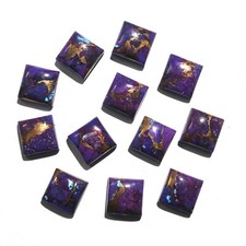 Natural Arizona Purple Copper Turquoise Loose Gemstone Square Cabochon