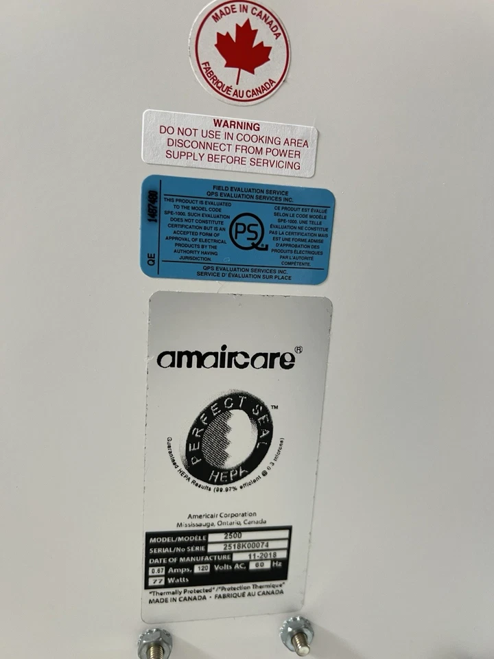 NUEVO - Purificador de aire Amaircare 2500 tipo HEPA - Filtración HEPA de 3 etapas Foto 3 de 4