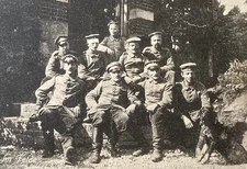 RARE! WW1 GERMAN ARMY 16TH BAVARIAN RESERVE INF REGT IN THE FIELD LITHO POSTCARD