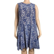 Tommy Hilfiger Blue Lace Flare Dress