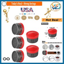 5 Pack Bathroom Sink Faucet Aerators 2.2 GPM Plastic Replacement Parts