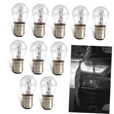 10 Pcs Car 1157 Light Bulb P215w S25 Bay15d Brake Lights Bulb Double White