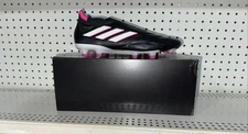 Adidas Copa Pure+ FG Mens Leather Laceless Soccer Cleats Size 8 Black HQ8895