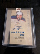 2014-15 Upper Deck Premier Leon Draisaitl Inked Inscriptions Rookie Auto 10/99
