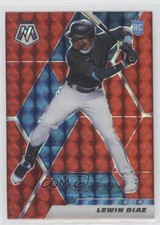 2021 Panini Mosaic Rookie Red Mosaic Prizm Lewin Diaz #217 0lt3