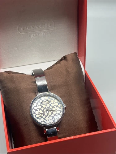 Orologio Coach Donna 8.554.149 Bracciale Argento Acciaio Inox Carino!!! Scatola