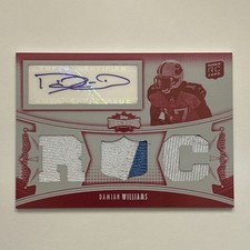 Damian Williams, ROOKIE CARD S/N 1of1 WHITE WHALE, 2010 Triple Threads Football 