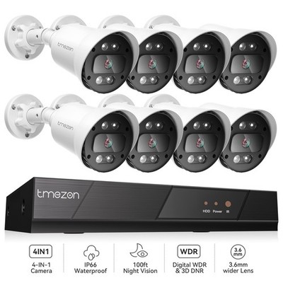5MP Lite Home 8CH DVR 1080P H.265+ CCTV Security Camera System 1TB Outdoor