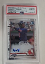 2020 Bowman Chrome - Prospect Autographs Gilberto Jimenez #CPA-GJ (AU, RC)