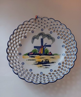 Royal Twickel Delftware Blue Handcrafted Windmill Ter Steege Delf 9''