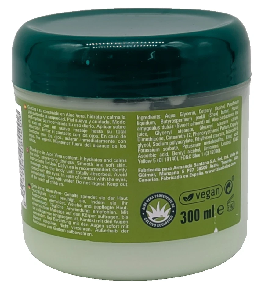 6x 300ml Tabaibaloe Aloe Vera Gesichts- und Körpercreme (6er Pack) vegan Kanaren - Bild 3 von 3