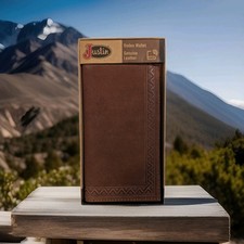 Brand NIB Justin Rodeo Wallet Genuine Leather RFID Protection Model 23093767W1