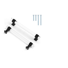 Mengico 6 Pack Acrylic Cabinet Pulls 5 Inch Hole Center Kichen Cabinet Handles