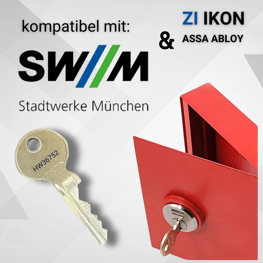 Compatible IKON EW HW36752 llave de repuesto llave de repuesto Stadtwerke Munich