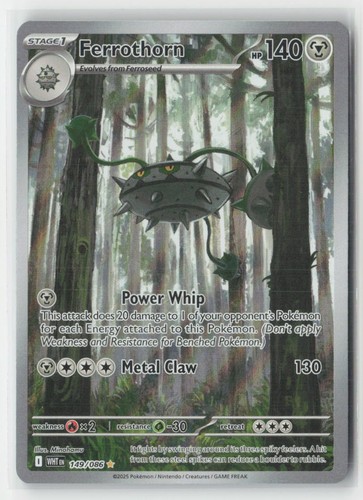 Ferrothorn 149/086 Illustration Rare White Flare Pokemon Holo Near Mint