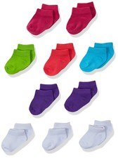 Hanes Girls' Toddler Low Cut Socks 10-Pack, Assorted, 5/ 2T-3T 2-3T, Assorted