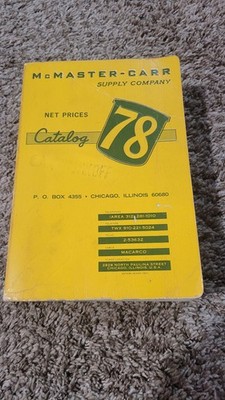 McMASTER-CARR SUPPLY CATALOG #78
