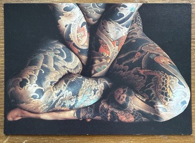 VTG Japanese Ransho Tattoo Photo Postcard MASATO SUDO Dutch Museum Modern Art