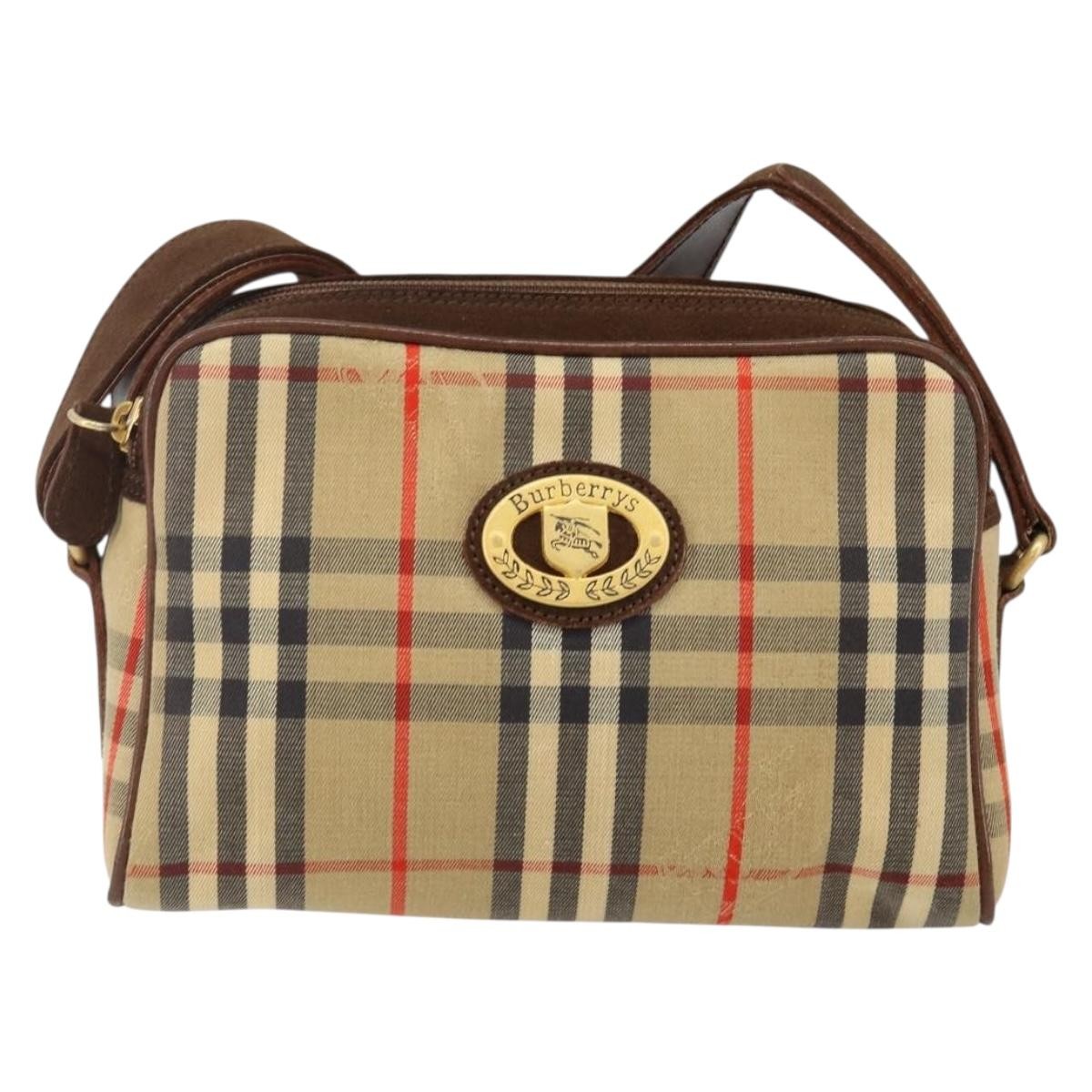 希少✨Burberrys バーバリー スクエア型 90s ヴィンテージ ゴールド Burberrys Nova Check Shoulder Bag Canvas Beige Gold Auth BA5948 | eBay