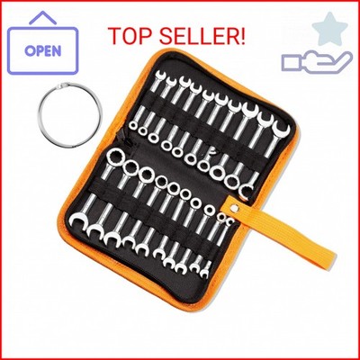 LEONTOOL Mini Wrench Set Metric and SAE 20 Pcs Ignition Wrenches 4-11mm & 5/32''