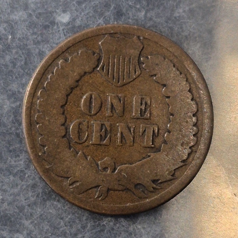 1890 Indian Head cent, reverse